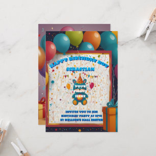 Convites de aniversário horários e endereço da fes
