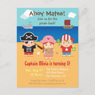 Convites de Aniversário Infantis Temáticos de Pira