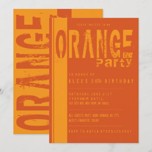 Convites de Aniversário Laranja