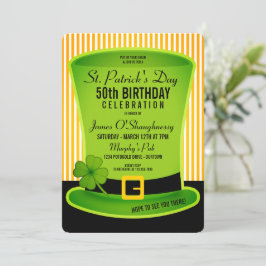 Convites de aniversário Leprechaun Hat