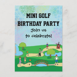 Convites de aniversário Mini Miniatura Golf
