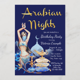 Convites de Aniversário Noites Árabes