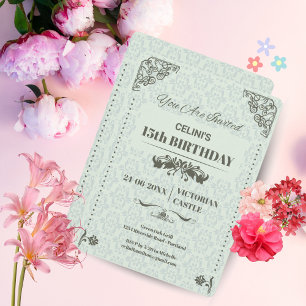 Convites de Aniversário para 15 de Lace Elegante -