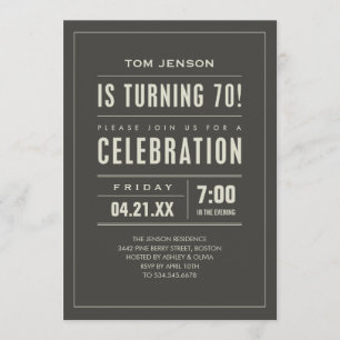 Convites de Aniversário para 70 de Tipo Grande