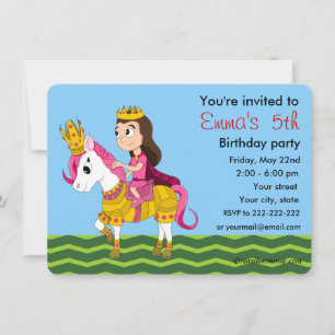 Convites de aniversário para animação da Princesa