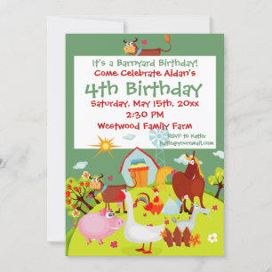 Convites de Aniversário para Animais de Criação