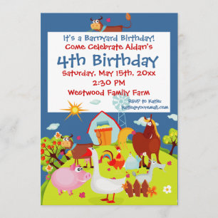 Convites de Aniversário para Animais de Criação