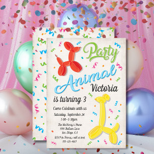 Convites de Aniversário para Animais de Festa
