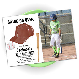 Convites de Aniversário para Baseball Castanho