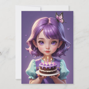 Convites de aniversário para borboletas roxas