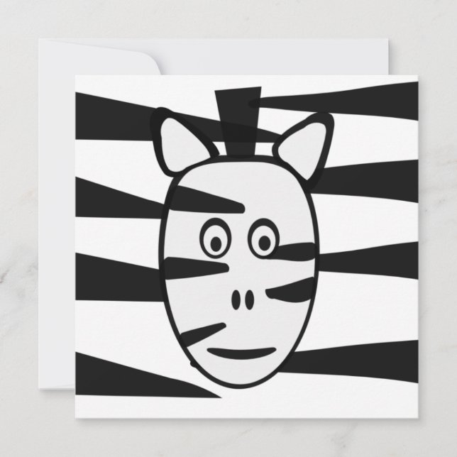 Convites de aniversário para crianças Zebra (Frente)