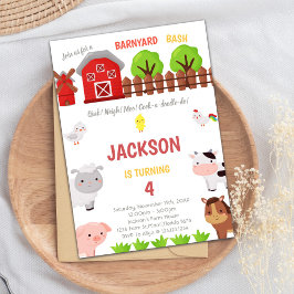 Convites de aniversário para Fazenda Verde