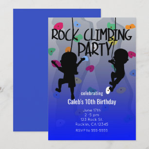 Convites de Aniversário para Festa de Escalada em 