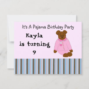 Convites de Aniversário para Festa de Pijamas
