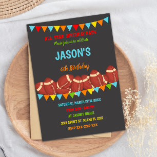 Convites de Aniversário para Futebol de Cores