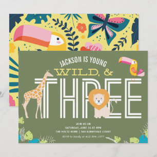 Convites de Aniversário para Jovens, Selvagens e T