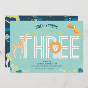 Convites de Aniversário para Jovens, Selvagens e T