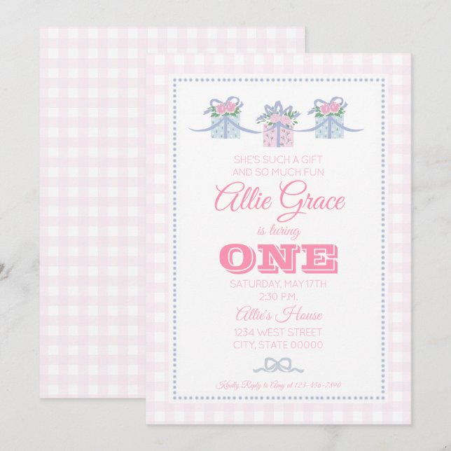 Convites de aniversário para meninas - Todo dia é  (Frente/Verso)