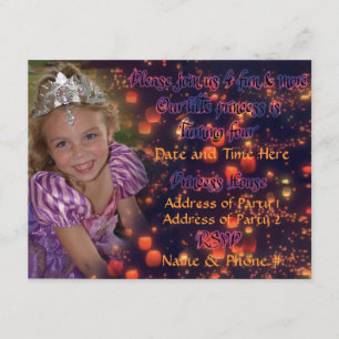 Convites de Aniversário para Princesa de 4 Anos