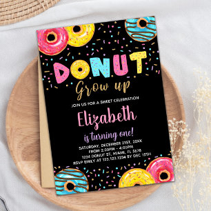 Convites de Aniversário para Rosquinhas Verde Cor-