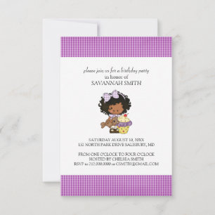 Convites de aniversário para uma garota