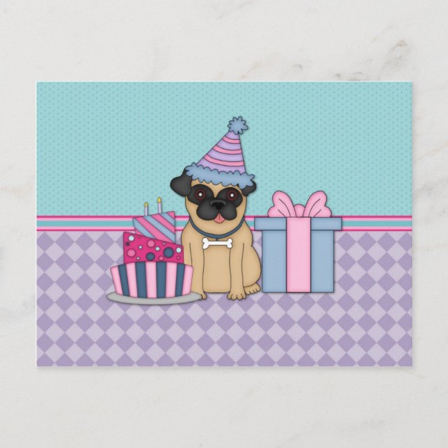 Convites de Aniversário para Vazio Fawn Pug (4) (Frente)