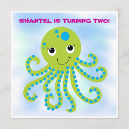 Convites de Aniversário Personalizados do Octopus