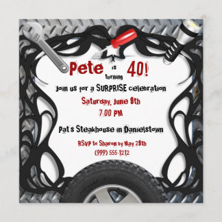 Convites de Aniversário Personalizados Mecânicos A