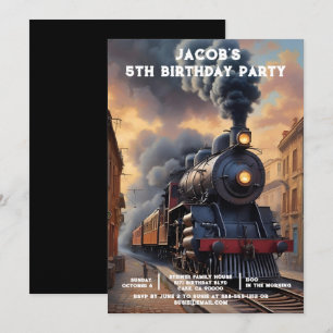 Convites de Aniversário Personalizados para Trem d