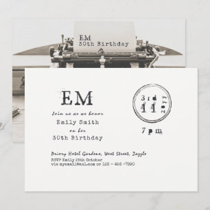 Convites de Aniversário (QUALQUER) com Fonte de Má