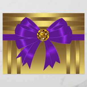 Convites de Aniversário Roxo Dourado
