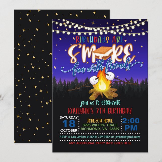 Convites de Aniversário São Mais Divertidos com Am (Frente/Verso)