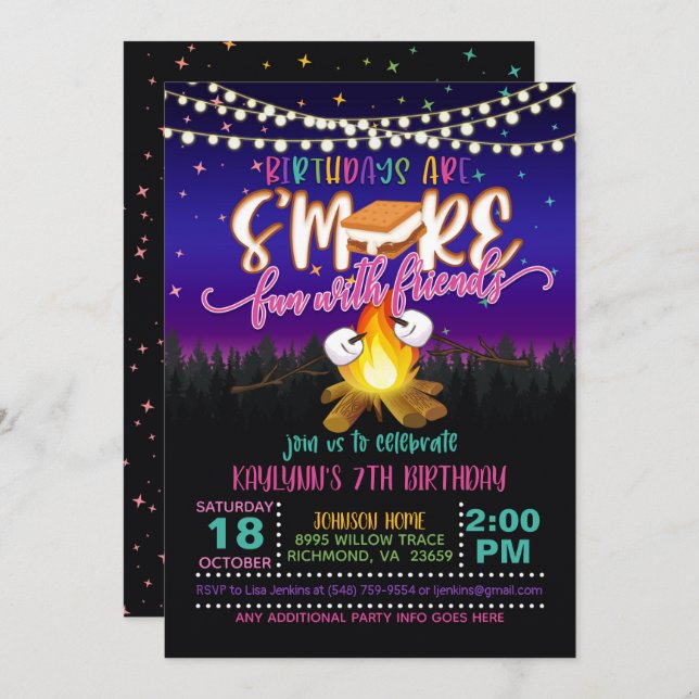 Convites de Aniversário São Mais Divertidos com Am (Frente/Verso)