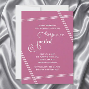 Convites de Aniversário Simples e Elegantes Modern