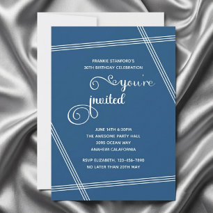 Convites de Aniversário Simples e Elegantes Modern