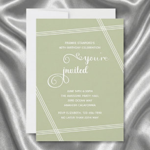 Convites de Aniversário Simples e Elegantes Modern