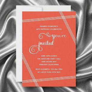 Convites de Aniversário Simples e Elegantes Modern