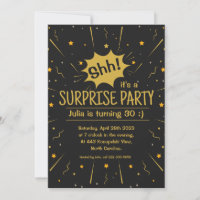 Convites de aniversário surpresa divertidos