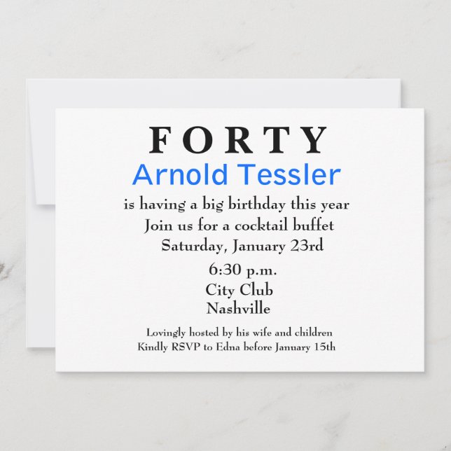 Convites de aniversário surpresa - Shhhsessenta (Frente)