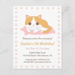 Convites de Aniversário Temáticos de Gato Fofos