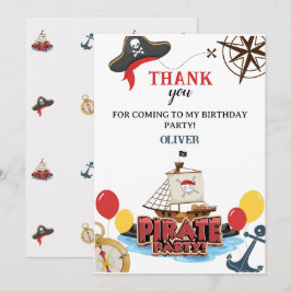 Convites de Aniversário Temáticos de Piratas Obrig