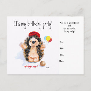 Convites de aniversário "The Little Hedgehog"