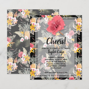 Convites de Aniversário Tropicais de Abacaxi Econô