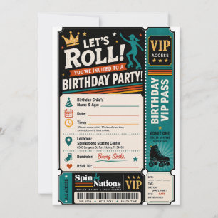 Convites de Aniversário VIP para SpinNations