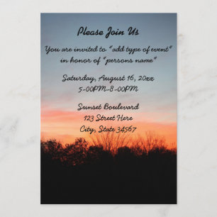 Convites de Anúncio de Casamento ao Pôr do Sol