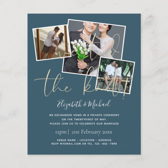 Convites de Anúncio de Casamento Nós Amarrámos o N (Frente)