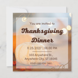 Convites Dê aos Obrigados esta Ação de Graças com Personali