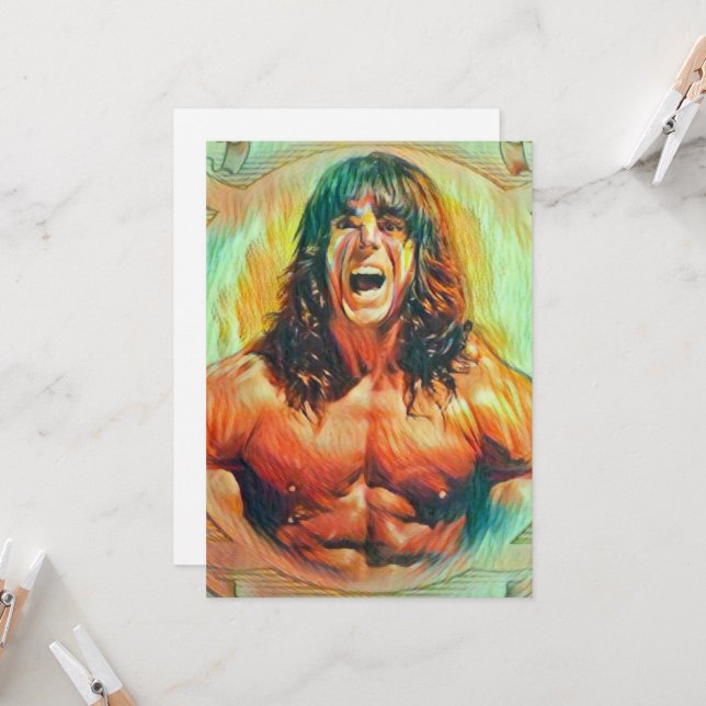 Convites de Arte Alter "The Ultimate Warrior" (Frente/Verso In Situ)