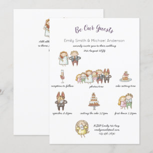 Convites de Arte de Casamento Temporal de Casament