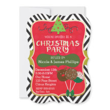 Convites de Árvore Moderna de Natal & Cake Pops